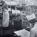 Touing the Stroh Brewery racking beer keg room in 1975